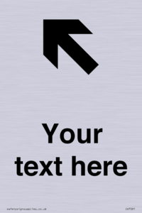 Custom Directional signage arrow up left