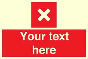 Custom red background, square with cross