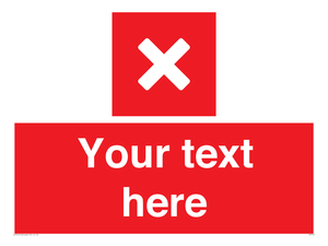 Custom red background, square with cross