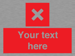 Custom red background, square with cross