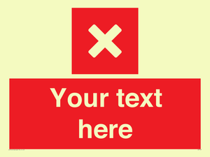 Custom red background, square with cross