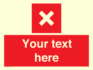 Custom red background, square with cross