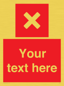 Custom red background, square with cross