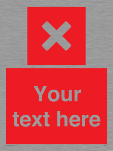 Custom red background, square with cross