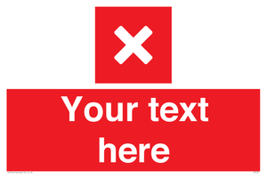 Custom red background, square with cross