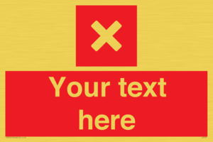 Custom red background, square with cross