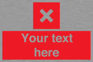 Custom red background, square with cross