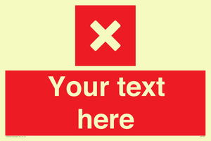 Custom red background, square with cross