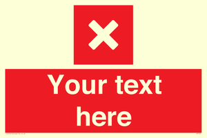 Custom red background, square with cross