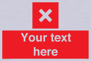 Custom red background, square with cross