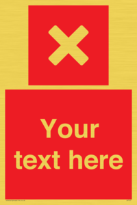 Custom red background, square with cross