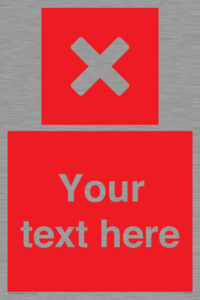 Custom red background, square with cross