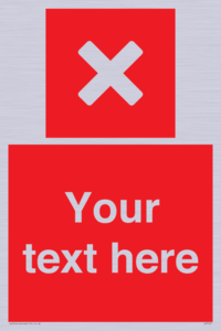 Custom red background, square with cross