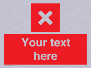 Custom red background, square with cross