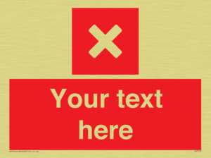 Custom red background, square with cross