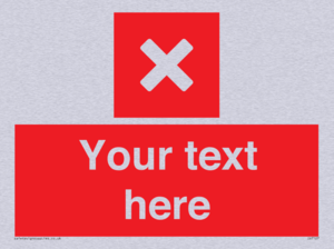 Custom red background, square with cross