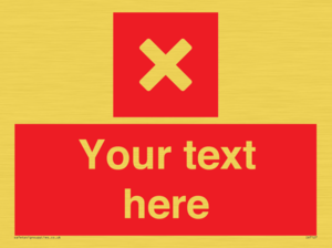 Custom red background, square with cross