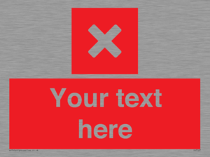 Custom red background, square with cross