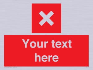 Custom red background, square with cross