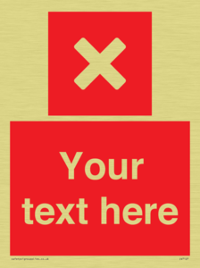 Custom red background, square with cross