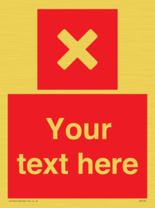 Custom red background, square with cross