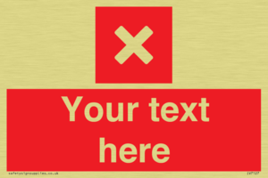 Custom red background, square with cross