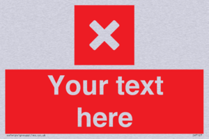 Custom red background, square with cross