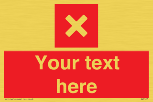 Custom red background, square with cross