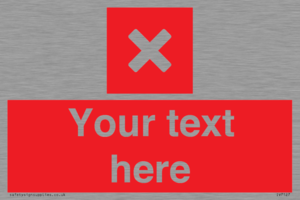 Custom red background, square with cross