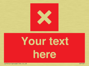 Custom red background, square with cross