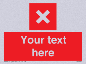 Custom red background, square with cross