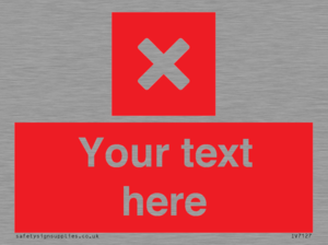 Custom red background, square with cross