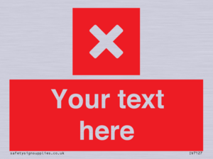 Custom red background, square with cross