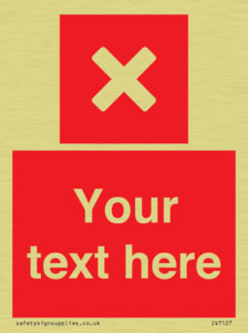 Custom red background, square with cross