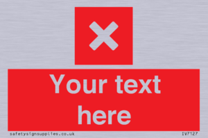 Custom red background, square with cross