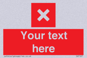 Custom red background, square with cross