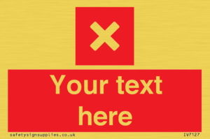 Custom red background, square with cross