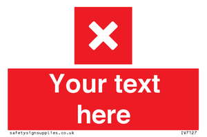 Custom red background, square with cross