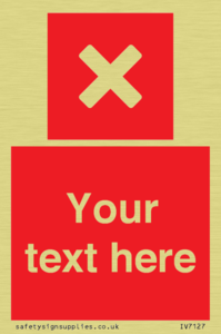 Custom red background, square with cross