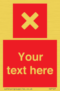 Custom red background, square with cross