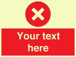 Custom red background, circle with cross