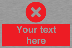 Custom red background, circle with cross