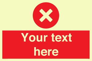 Custom red background, circle with cross