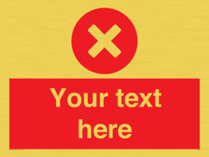 Custom red background, circle with cross