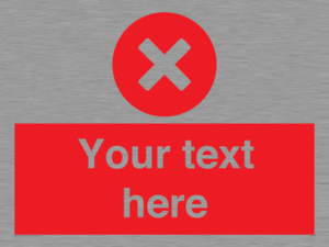 Custom red background, circle with cross