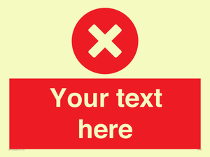 Custom red background, circle with cross