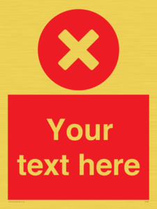 Custom red background, circle with cross