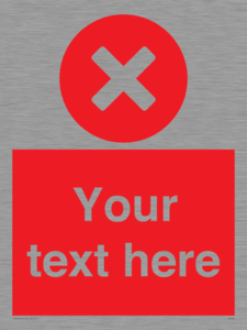 Custom red background, circle with cross