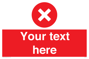 Custom red background, circle with cross