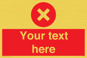 Custom red background, circle with cross